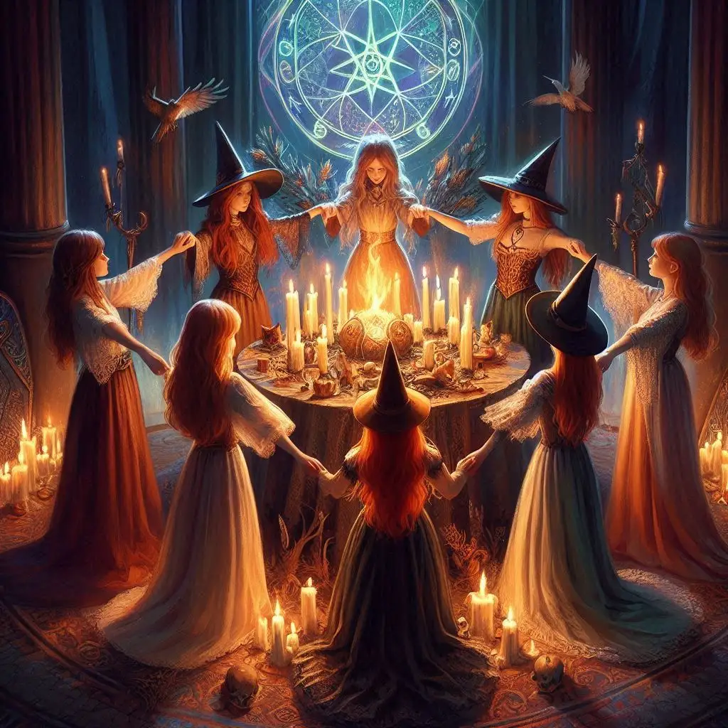 Rituais e Celebrações Wicca - imagem gerada por IA