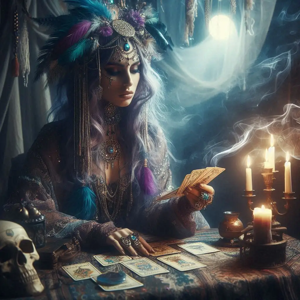 Leitura de Cartas de Tarot - imagem gerada por IA