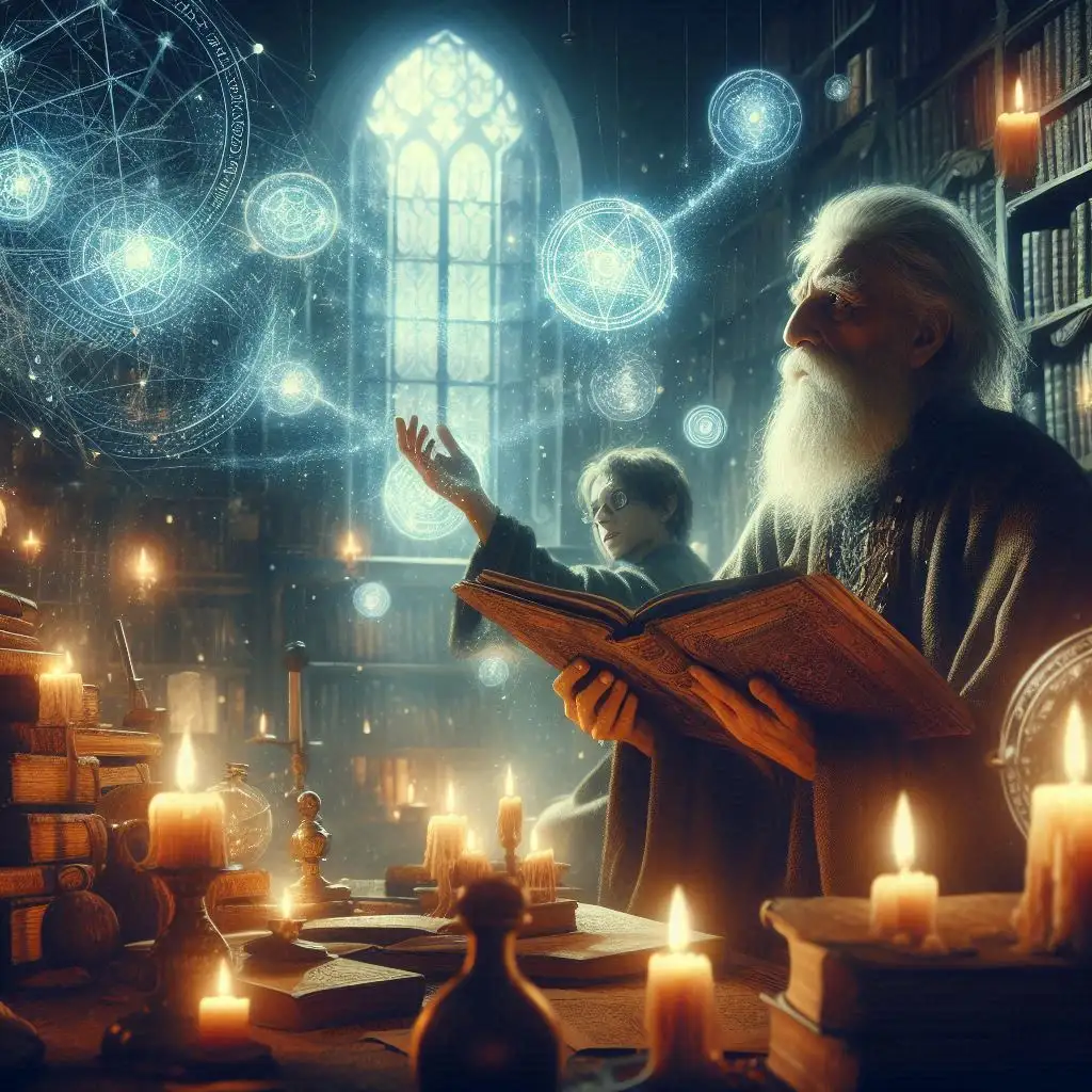 Estudando Espiritualidade e Magia - imagem gerada por IA