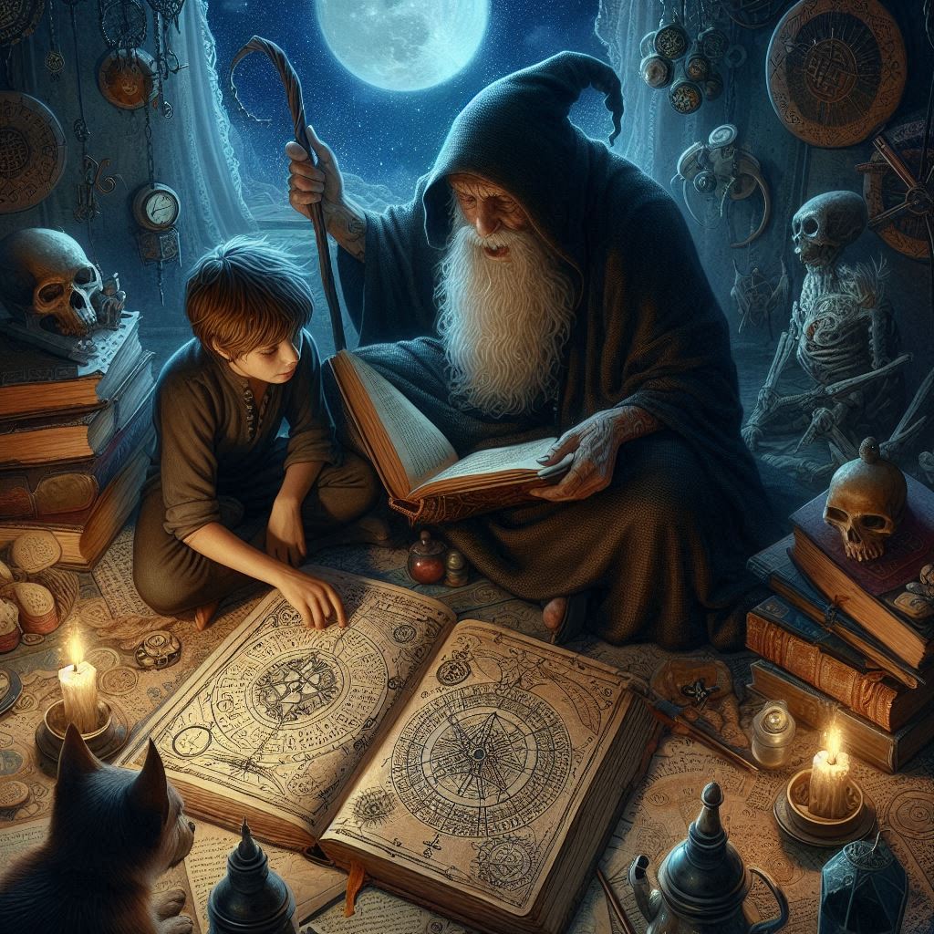 o código dos anjos e a magia enoquiana / imagem gerada por IA - Bing Image Creator / bandoleiro.com