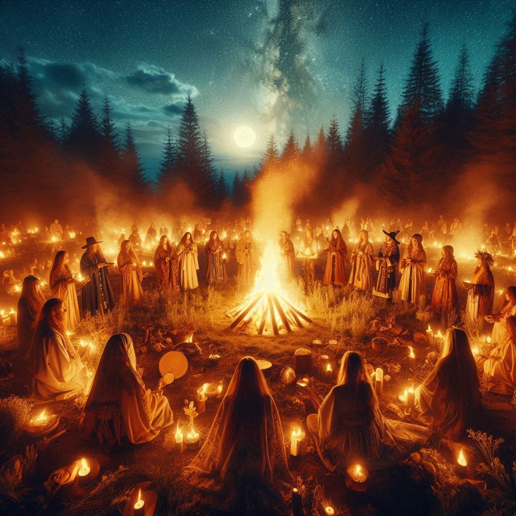 Rituais em Torno de Fogueiras - imagem gerada por IA / Bing