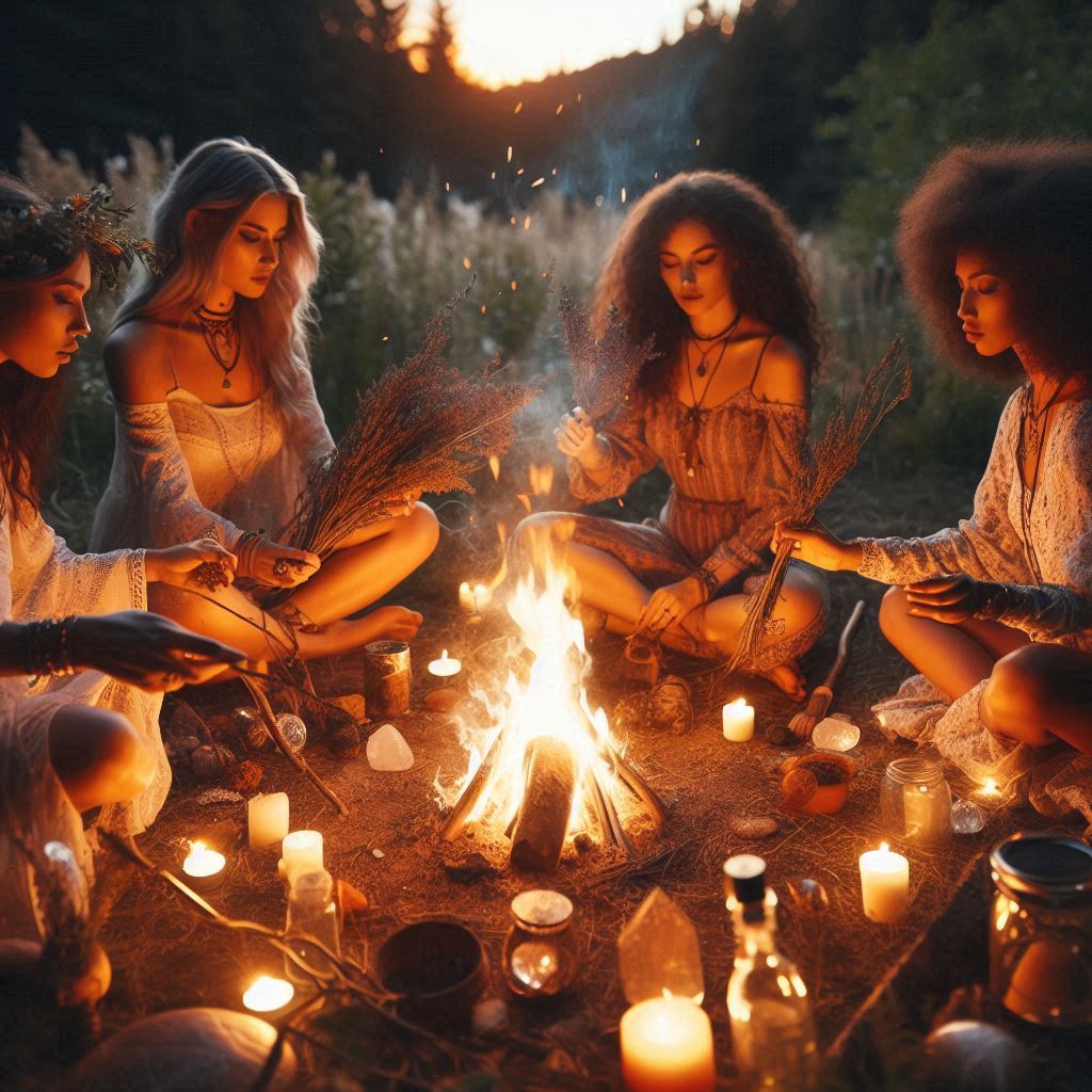 Fogo Sagrado: Os Rituais em Torno das Fogueiras - imagem gerada por IA / Bing