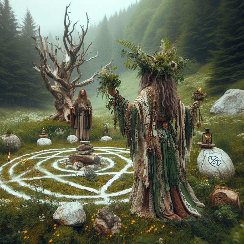 Princípios da Feitiçaria Wicca - imagem gerada por IA / Bing