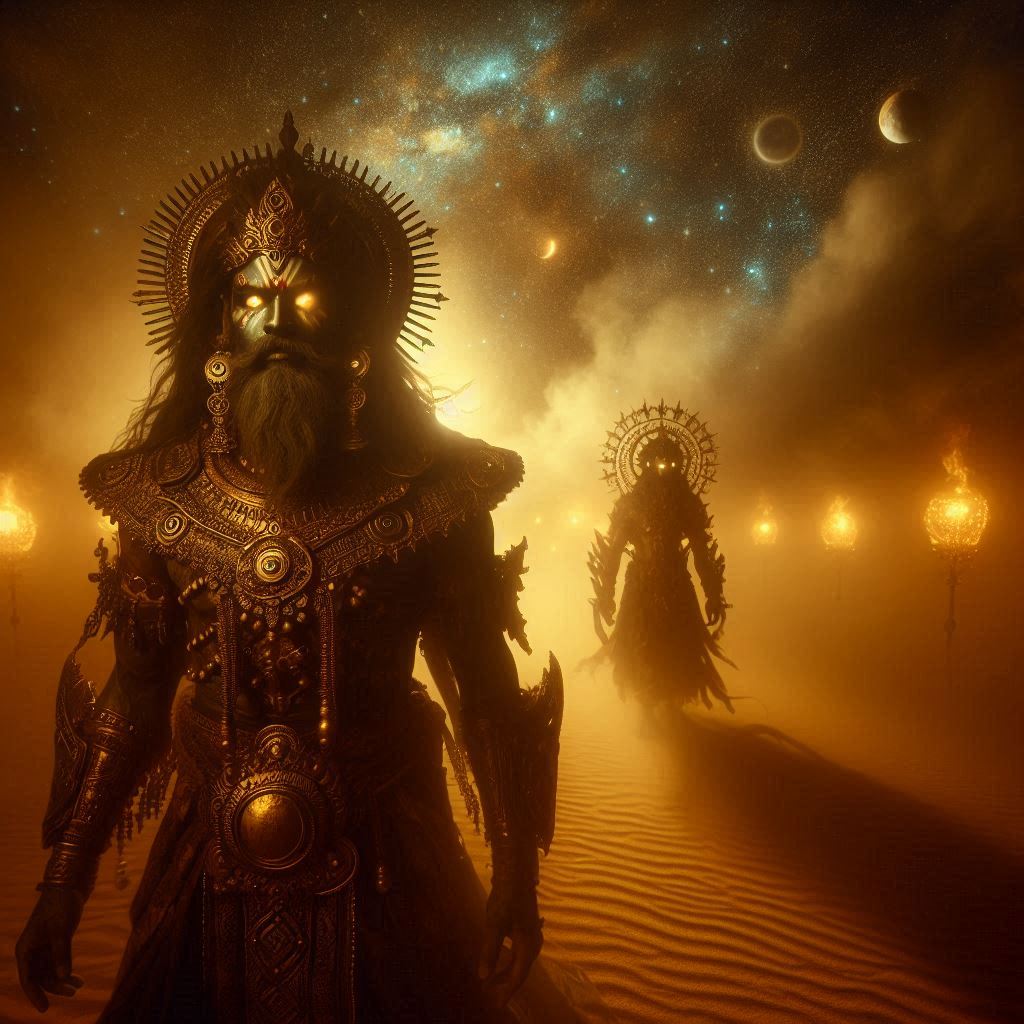 O Enigma das Divindades / imagem gerada por IA / bing image creator / bandoleiro.com