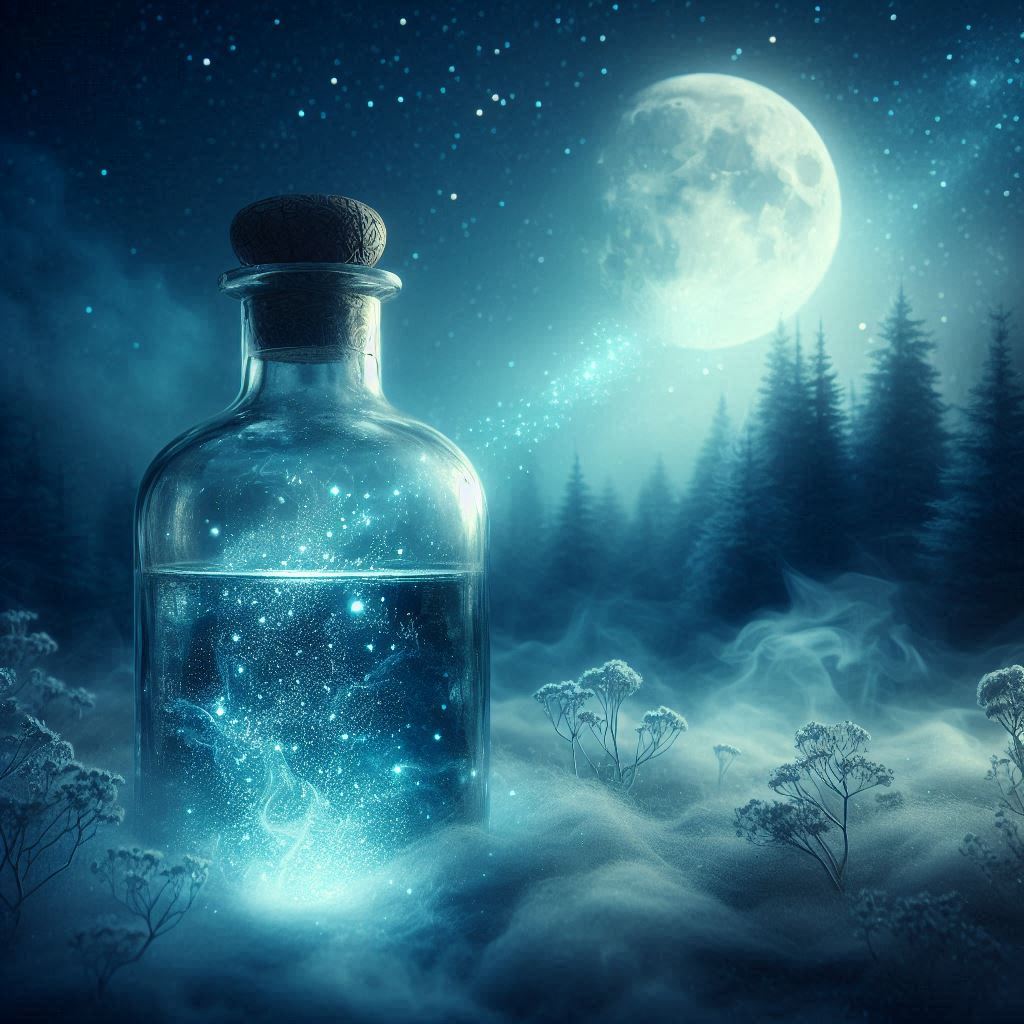 O Segredo da Energia da Lua Retida nas Águas / imagem gerada por IA / Bing Image Creator / bandoleiro.com