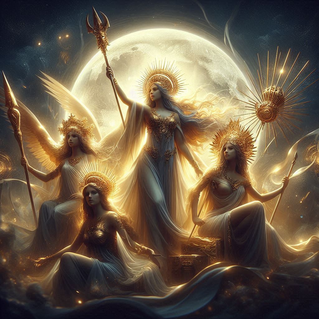 Divindades que Moldaram o Destino dos Mortais / imagem gerada por IA / Bing Image Creator / bandoleiro.com