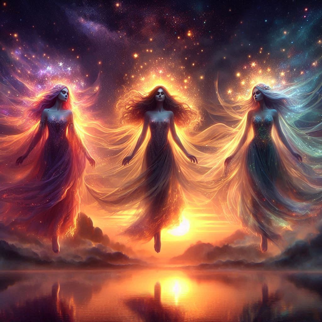 Divindades que Moldaram o Destino dos Mortais / imagem gerada por IA / Bing Image Creator / bandoleiro.com