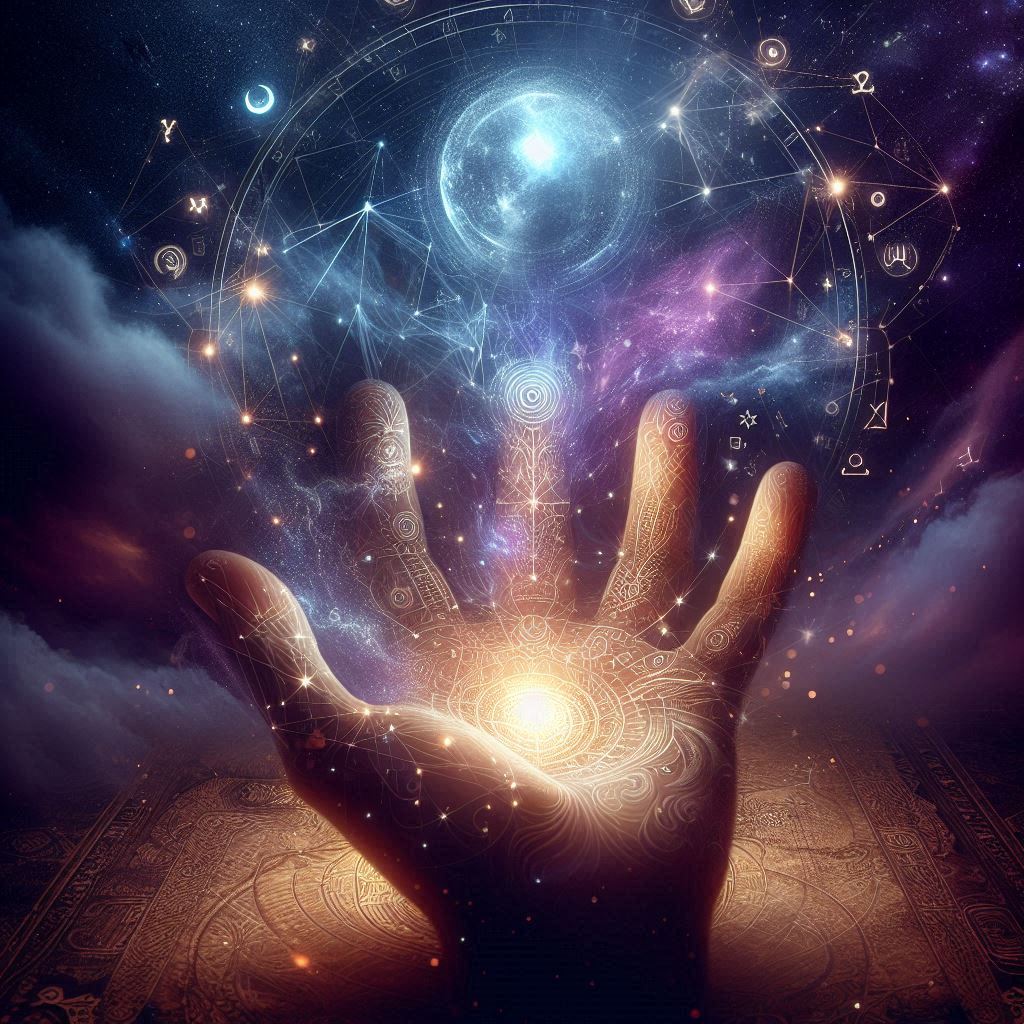Quiromancia: O Que as Mãos Revelam Para Seu Destino / imagem gerada por IA / Bing image creator / bandoleiro.com
