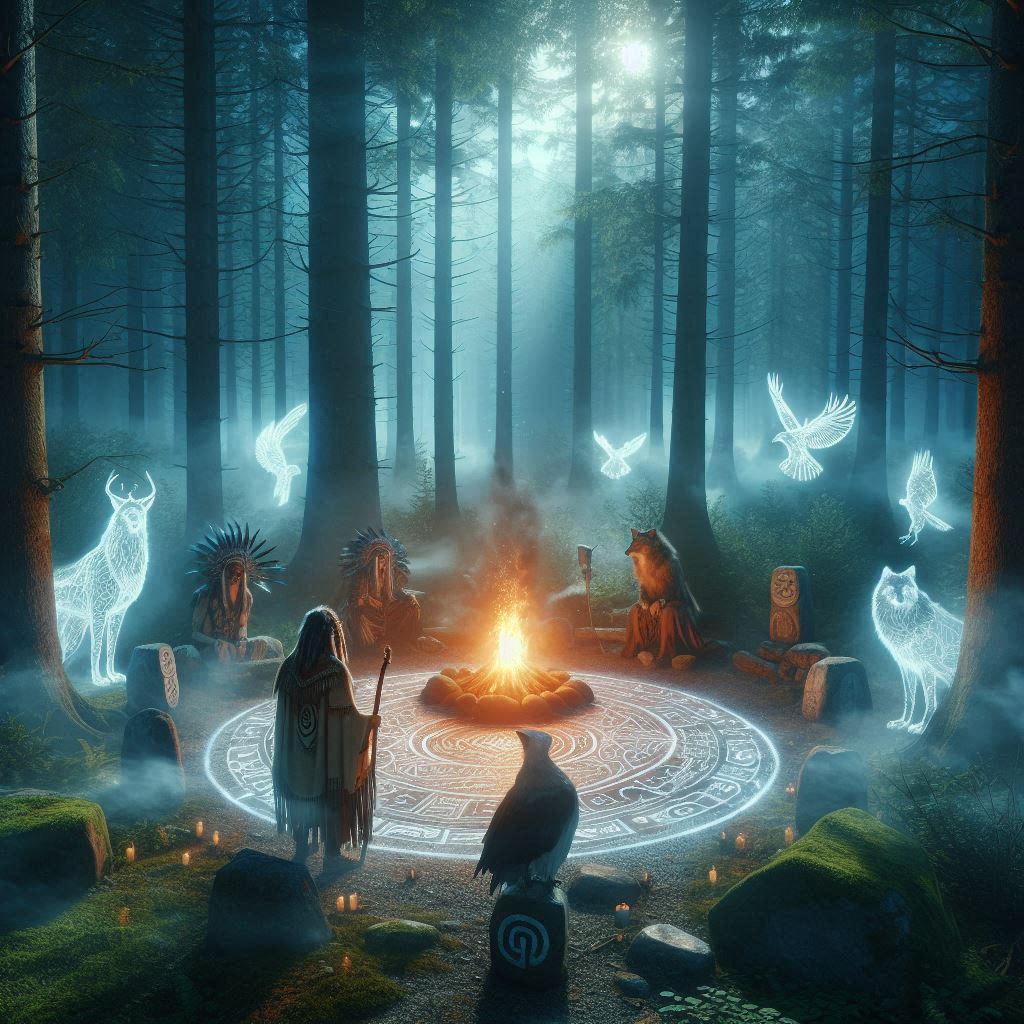 O Chamado da Floresta: Segredos Antigos de Cura e Conexão Espiritual / Imagem gerada por IA / Bing Image Creator / bandoleiro.com
