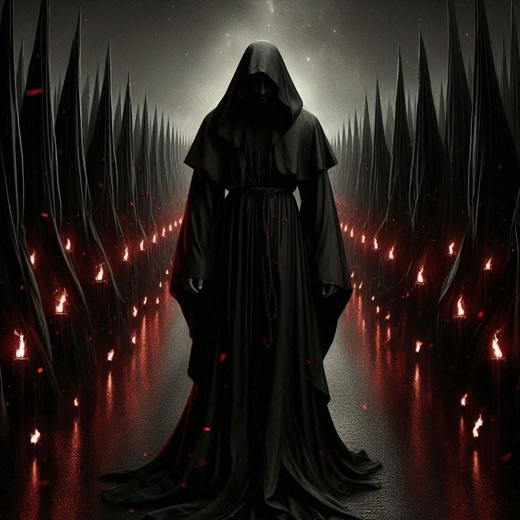 O Santo Bruxo das Sombras: Pactos, Feitiços e Mistérios / imagem gerada por IA / Bing Image Creator / bandoleiro.com