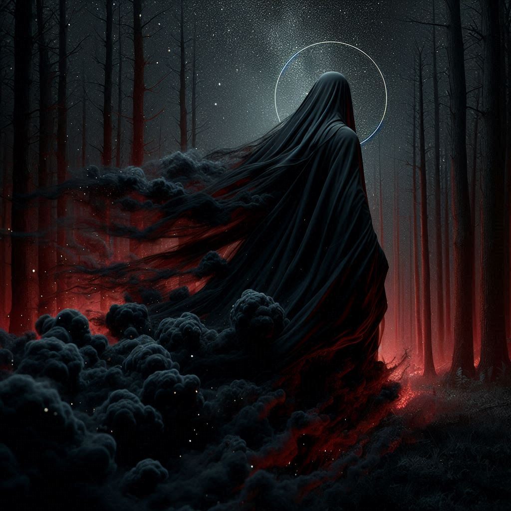 O Santo Bruxo das Sombras: Pactos, Feitiços e Mistérios / imagem gerada por IA / Bing Image Creator / bandoleiro.com