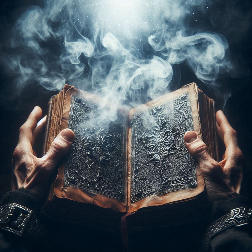 O livro proibido dos mortos / imagem gerada por IA / Bing Image Creator / bandoleiro.com