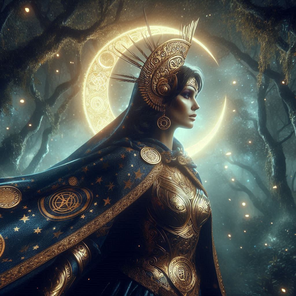 Atena e os mistérios da sabedoria oculta / imagem gerada por IA / Bing Image Creator / bandoleiro.com