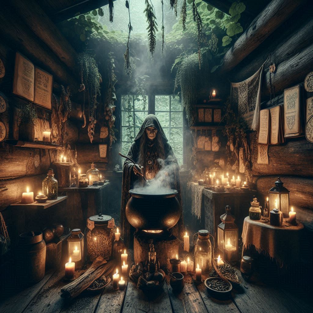 A magia das ervas e os rituais perdidos no tempo / imagem gerada por IA / Bing Image Creator / bandoleiro.com