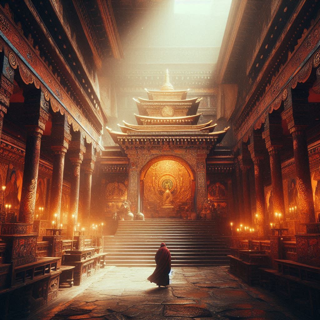 O Tibete – terra dos feiticeiros da mente / imagem gerada por IA / Bing Image Creator / bandoleiro.com