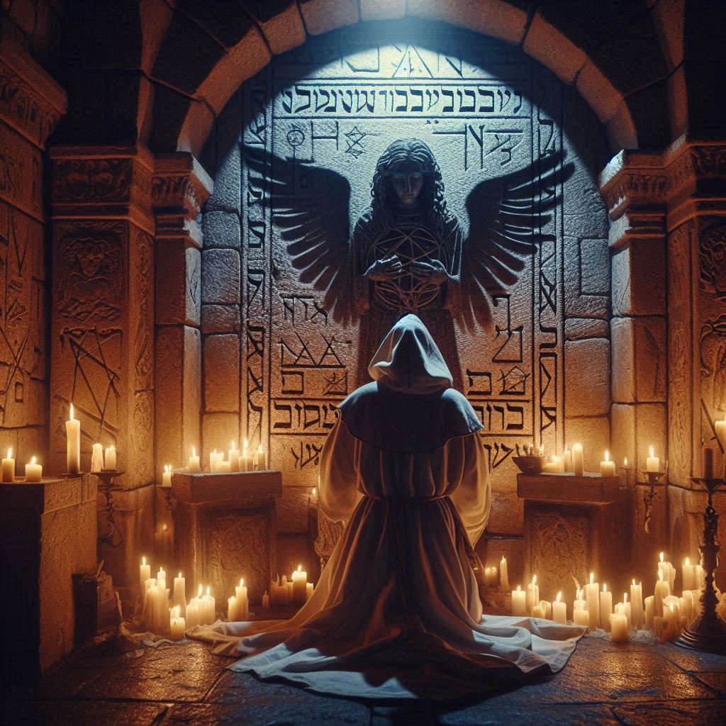 Abramelin: o grimório da magia sagrada / imagem gerada por IA / Bing Image Creator / bandoleiro.com