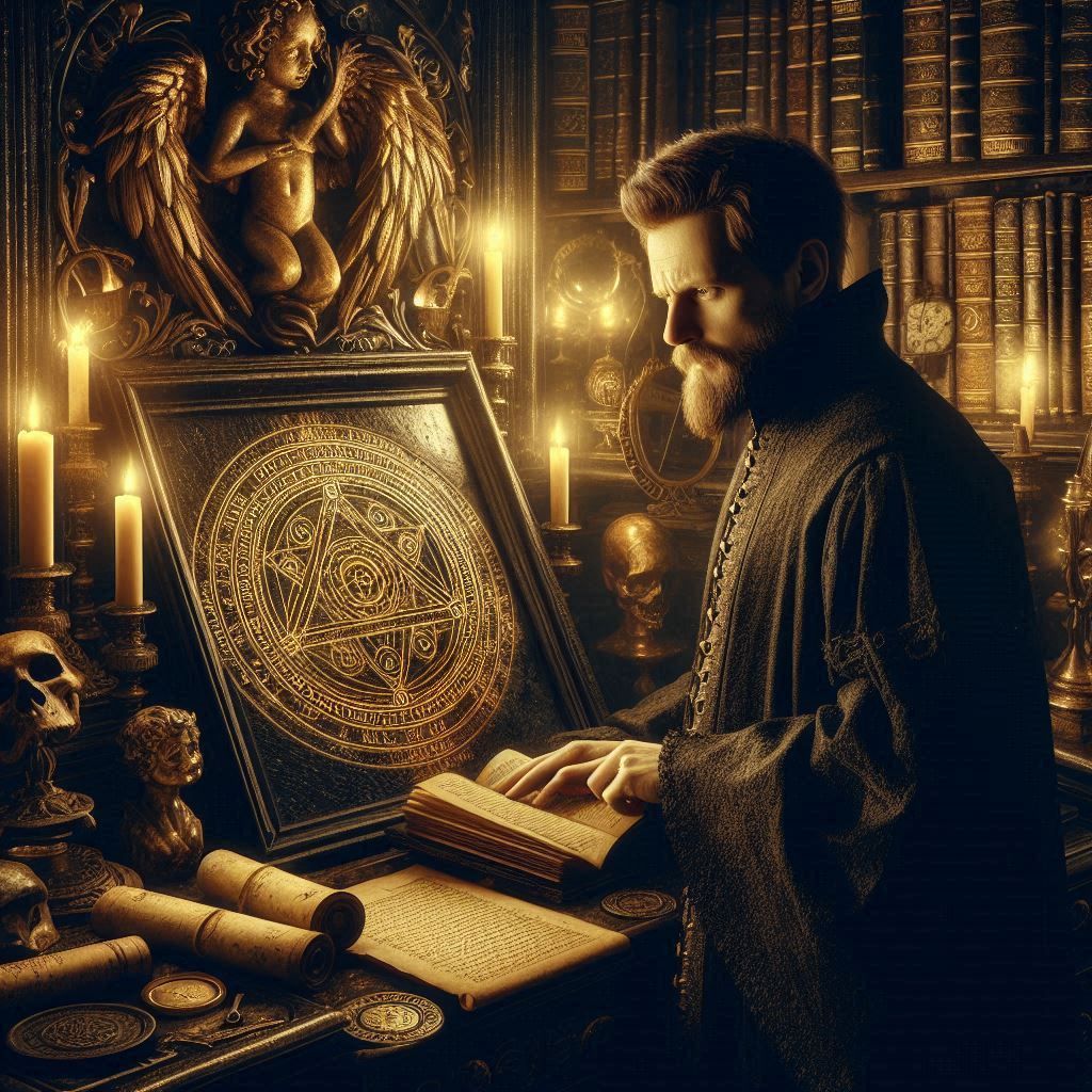 o código dos anjos e a magia enoquiana / imagem gerada por IA - Bing Image Creator / bandoleiro.com
