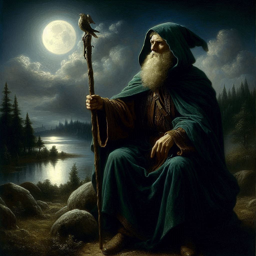 O mago de Camelot / imagem gerada por IA - Bing Image Creator / bandoleiro.com