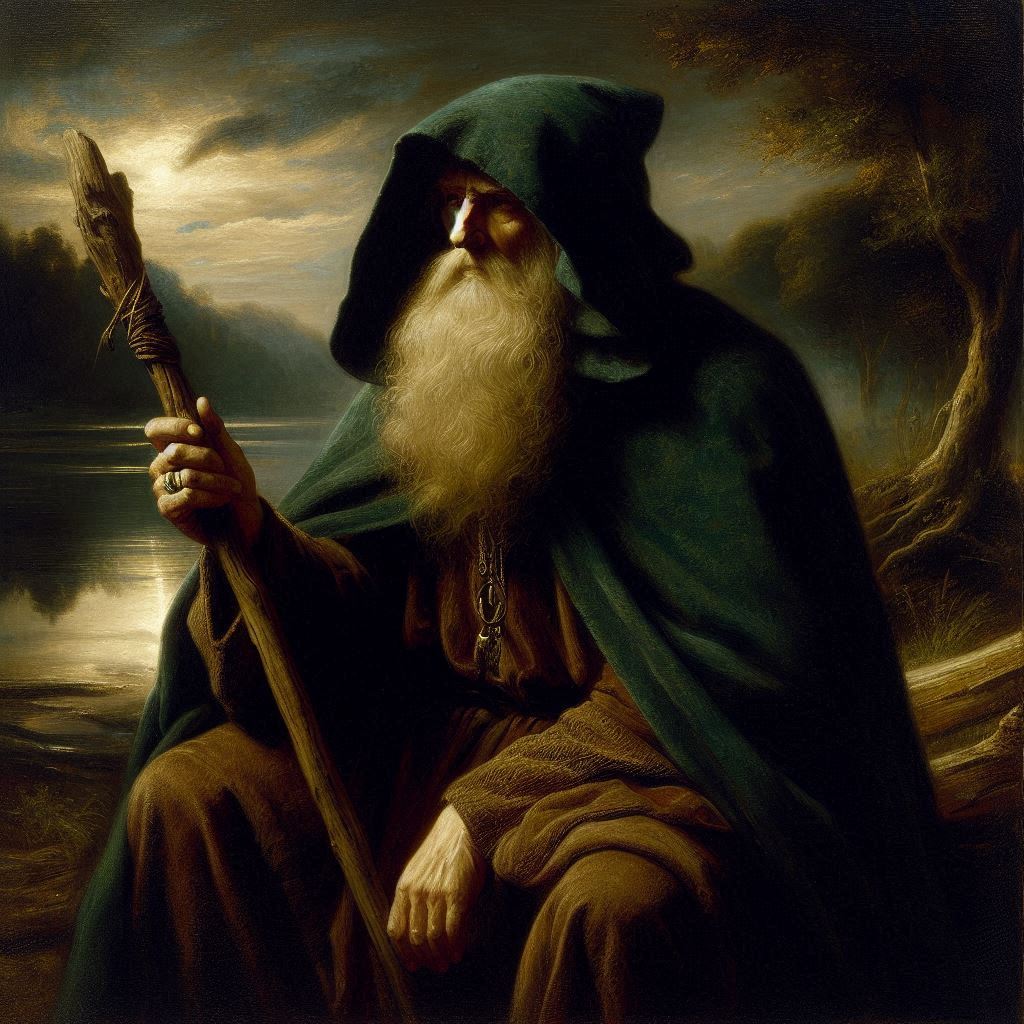 O mago: guardião dos mistérios de Avalon / imagem gerada por IA - Bing Image Creator / bandoleiro.com