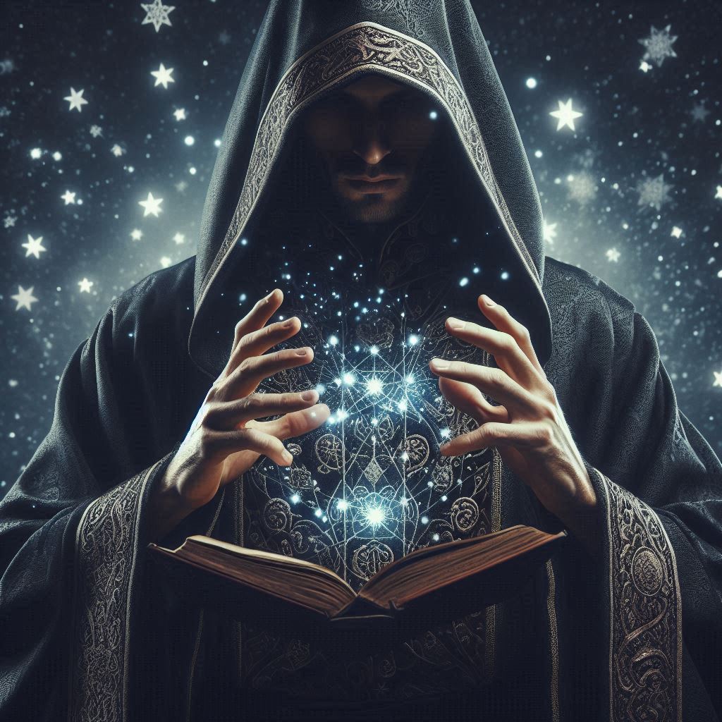 Picatrix – o livro das fórmulas mágicas astrológicas / imagem gerada por IA / Bing Image Creator / bandoleiro.com