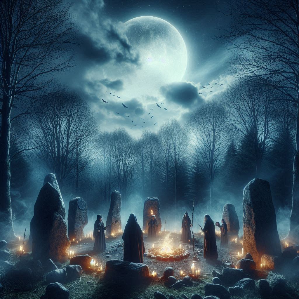 Samhain: o portal das sombras e a voz dos ancestrais / imagem gerada por IA - Bing Image Creator / bandoleiro.com