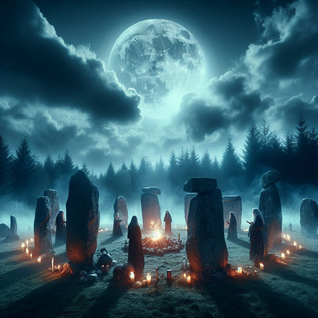 Samhain: o portal das sombras e a voz dos ancestrais / imagem gerada por IA - Bing Image Creator / bandoleiro.com