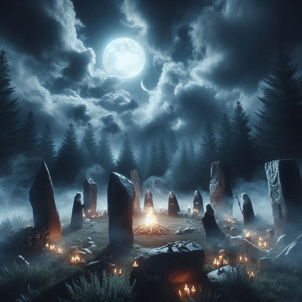A noite em que o véu se rasga / imagem gerada por IA - Bing Image Creator / bandoleiro.com