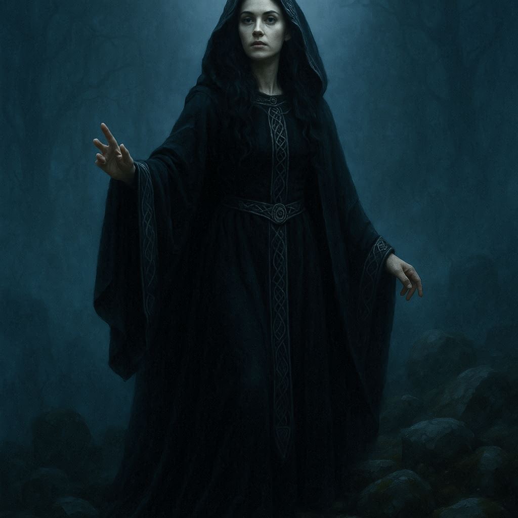 Morgana Le Fay: a feiticeira das brumas de Avalon / imagem gerada por IA - Bing Image Creator / bandoleiro.com