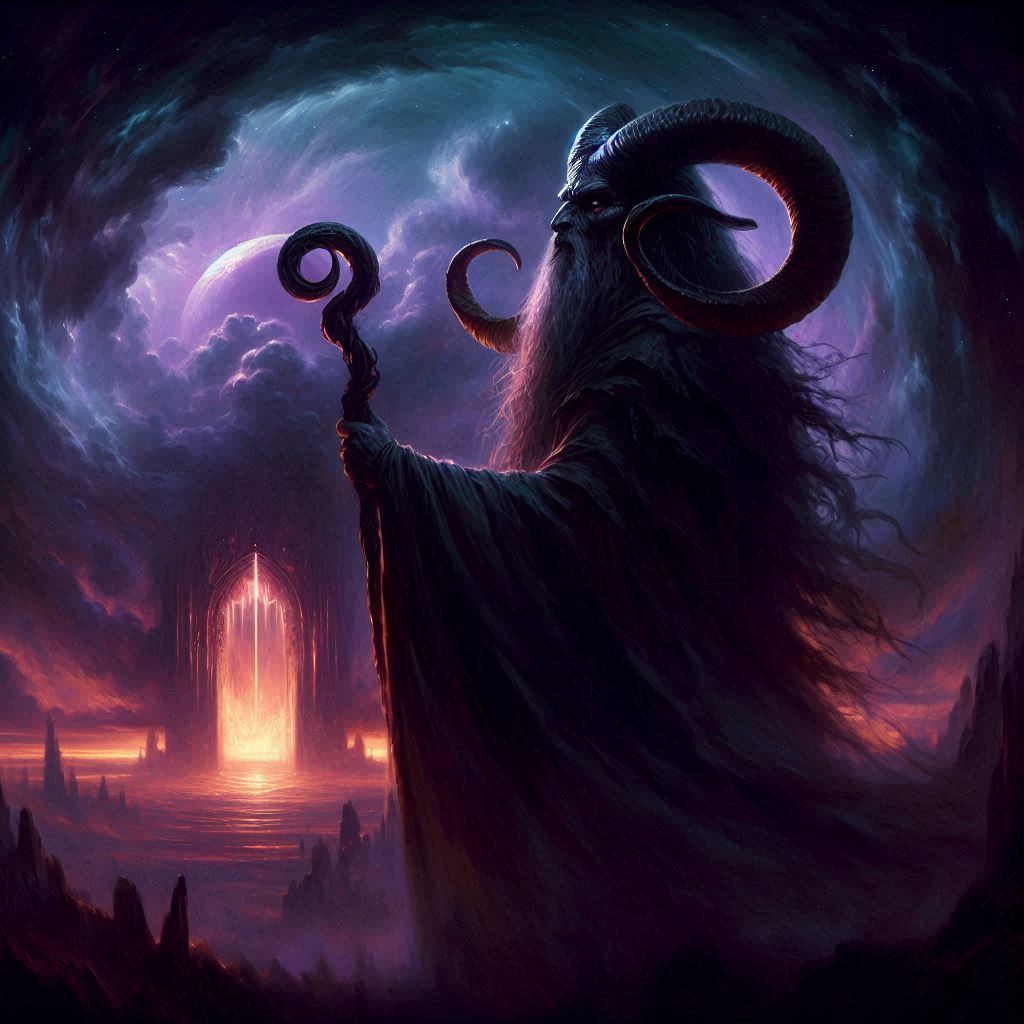 Amon, o espelho obscuro da alma / imagem gerada por IA - Bing Image Creator / bandoleiro.com