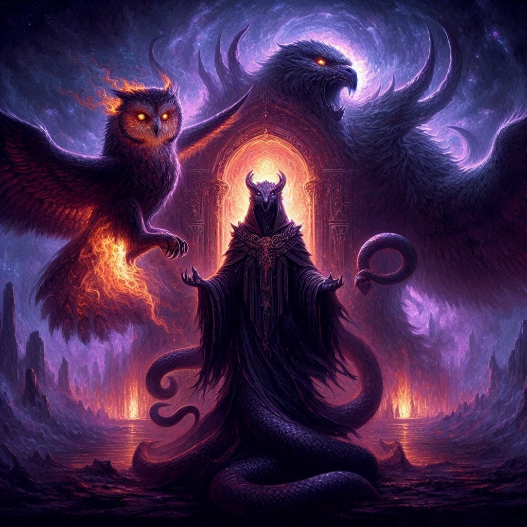 Amon no rito hermético / imagem gerada por IA - Bing Image Creator / bandoleiro.com