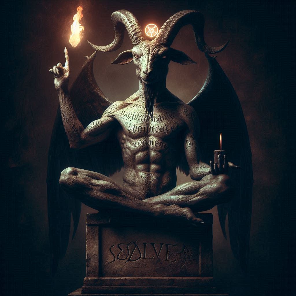 Baphomet: entre luz e trevas / imagem gerada por IA - Bing Image Creator / bandoleiro.com