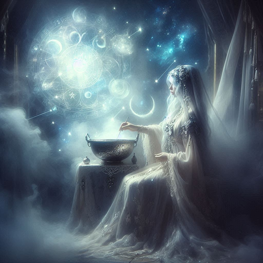 A oniromancia na magia / imagem gerada por IA - Bing Image Creator / bandoleiro.com