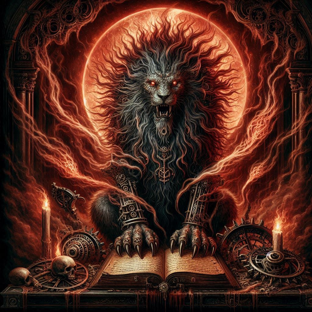 O Leão da Goetia que Cura e Destrói / imagem gerada por IA - Bing Image Creator / bandoleiro.com