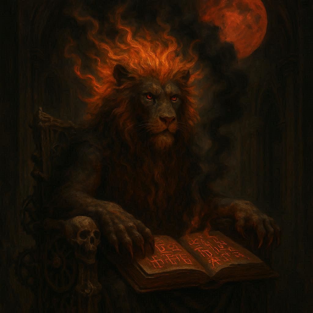 Marbas: O Leão da Goetia que Cura e Destrói / imagem gerada por IA - Bing Image Creator / bandoleiro.com
