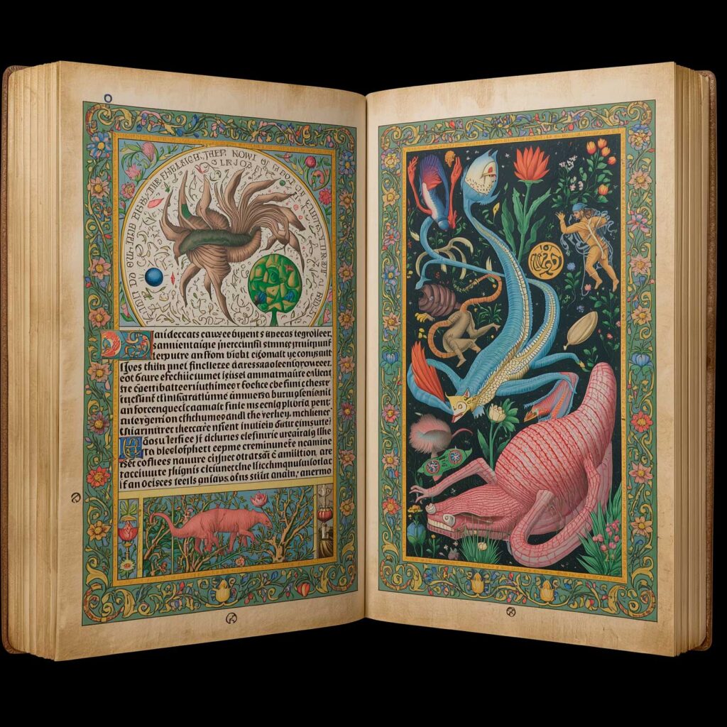 o livro dos mistérios indecifráveis | imagem gerada por IA | by bandoleiro.com