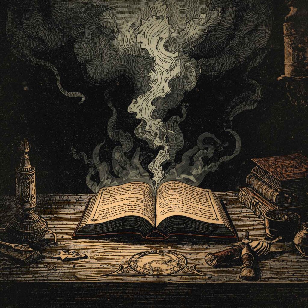 Os rituais descritos no Grimorio Pactum | imagem gerada por IA | by bandoleiro.com