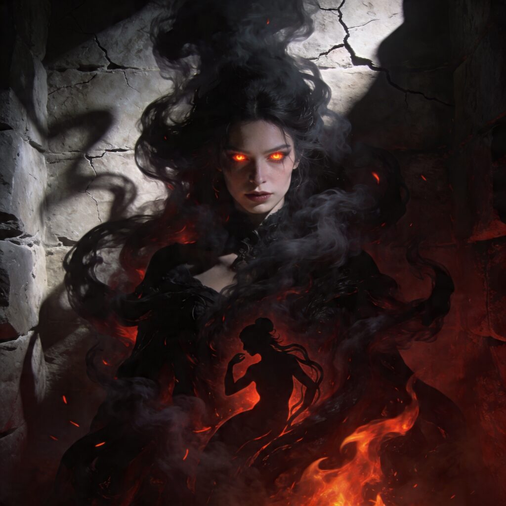 Sitri: O Desejo Que Queima nas Sombras - imagem gerada por IA