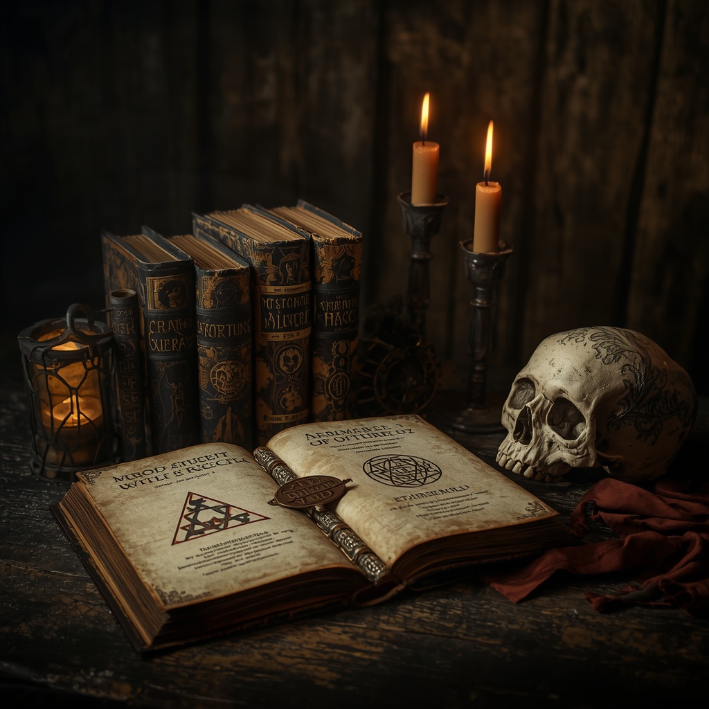 Grimórios famosos — Os manuscritos que moldaram o ocultismo ocidental - ilustração by leonardo.ai